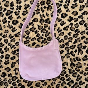 Vintage Coach Ergo Mini Lavender Leather Shoulder Bag 9020 W/tag chain NWOT